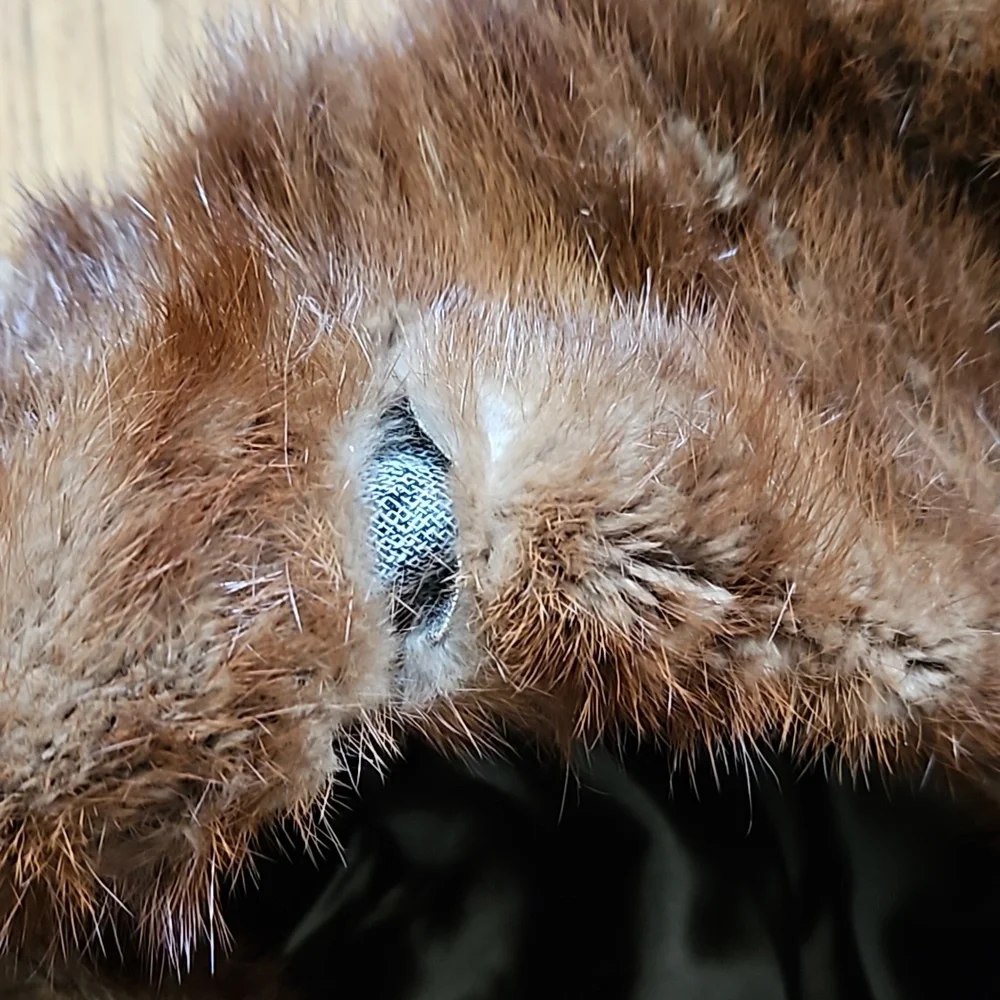 Vintage real mink shawl wrap L/XL
